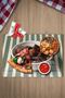 Rustic Gouache Truffle Chocolate Plate Patterned Glass Cutting Board and Presentation Tray 25 X 35 cm - 3