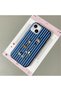 iPhone 14 Plus/15 Plus Compatible Blue Leather Textured Silicone Protects Camera Shock-Absorbing Pingu Cartoon Penguin Pattern Case - 2