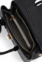 Women's Faux Leather Black Shoulder Bag - 5