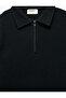Textured Half-Zip Short Sleeve Polo Collar T-Shirt - 4
