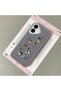 iPhone 16 Compatible Brown Leather Textured Silicone Camera Protection Shock Absorbing Pingu Cartoon Penguin Pattern Case - 2