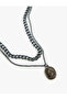 Set of 2 Chain Necklaces with Pendants - 2