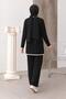 Women's Slim Fit Pant Suit with Sewing Details - 3