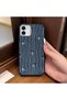 iPhone 12/12 Pro Compatible Blue Leather Textured Silicone Protects Camera Shock-Absorbing Baby Turtle Pattern Case