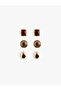 Stone Detailed 3-Piece Earring Set