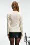Castana women's polo neck buttoned regular fit knitwear ecru sweater - 6