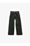 Star Pattern Loose Fit Cotton Wide Leg Denim Trousers - 4