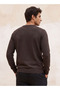Basic Crew Neck Textured Sweater - 3
