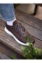 Paul Model Genuine Leather Handmade Brown Knitwear Sneaker Shoes - 2