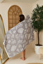 Gray Coral Turkish Peshtemal Towel, 100% Cotton Beach Coverlet, Turkish Beach Towel, Hammam Spa Towel, 90X180 cm - 6