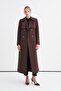 Chain Accessory Detailed Belted Bitter Trench Coat 13560 - 2