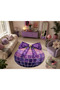 Aura Bowknot Disco Ball Patterned Woven Base Decorative Carpet Auraplus14