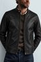 Vintage Style Soft Textured Men's Plain Leather Jacket - 2