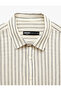 Regular Fit Cotton Classic Collar Long Sleeve Striped Shirt - 8