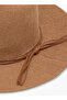 Straw Fedora Hat with Bead Trim - 8