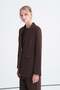 Double-Breasted Collar Single Button Blazer Lined Brown Jacket 0070 - 3