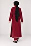 Women's turtleneck shepherd stitched side slit detail pants set - 3