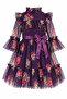 Girl's Dress with Tulle and Buckle, Gift Included, Ages 6-9 - 3