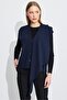 Shawl Detailed Knitwear Sweater Dark Blue - 3