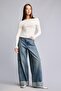 Ultra Soft Fitted Off-The-Shoulder Folded Collar Ribbed Knitwear Basic Sweater H2387Ax26Au - 3