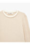 Slim Fit Ribbed Crew Neck Layered Long Sleeve T-Shirt - 3
