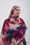 Patterned Bamboo Shawl with Buckle for Women - 7
