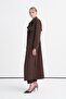 Chain Accessory Detailed Belted Bitter Trench Coat 13560 - 5