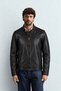 Vintage Style Soft Textured Men's Plain Leather Jacket