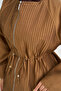 Women's Adjustable Waist Pleated Detail Zero Collar Lined Short Trench Coat Jacket Mink - 5