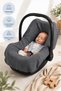 Anthracite Baby Carrier Stroller Cover 100% Cotton Muslin - Anti-Sweat, Anti-Stain, Compatible with Baby Boy