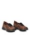 Tan Genuine Leather Anatomical Comfortable Sole Easy to Wear Women's Casual Shoes 8278 - 4
