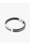 Faux Leather Bracelet with Buckle Detail - 2