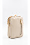 Women's Zippered Scholarship Stylish Gold Covered Long Strap Multi-Compartment Cross Shoulder Bag - 5