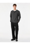 Long Sleeve Cotton Buttoned Henley Collar Sweatshirt