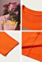 Blurry Printed - Premium Fabric Oversize Men's T-Shirt Orange - 2
