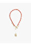 Fish Charm Detailed Beaded Necklace 3 Rows