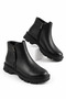 Molay Double Zipper Non-Slip Sole Women's Boots Black Leather - 2