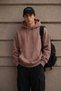 Men's Winter 3-Strand Fleece Hooded Oversize Sweatshirt with Kangaroo Pocket