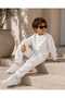 Boy's 3 Thread Sweatshirt Set with Crew Neck Sweatshirt and Elasticized Cuffs Top and Bottom Set - 4
