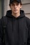 Men's Winter 3-Strand Fleece Hooded Oversize Sweatshirt with Kangaroo Pocket - 4