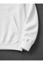 White Women's Hooded Sweatshirt Sorry if I Looked Interested Printed Hoodie - 4