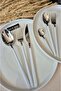 Steel 36 Piece White Cutlery Set for 6 People - 3
