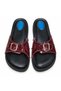 Women's Burgundy Genuine Leather Hallux Valgus Compatible Blue Gel Anatomical Slippers Th003