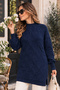 Pearl Embroidered Knitwear Sweater K6036 Navy Blue - 2