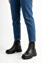 Molay Double Zipper Non-Slip Sole Women's Boots Black Leather - 4