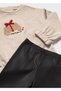 Baby Girl Printed Sweatshirt and Leggings Set 2707 - 2