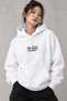 White Hooded Sweatshirt Be Real Not Perfect Printed Women's Hoodie