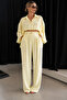 Yellow Buttoned Elastic Palazzo Trousers - 2Y51078 - 2