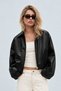 New Season Soft Fabric Padded Bomber Leather Jacket
