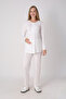Maternity Pajama and Robe Set – 3-Piece Winter Maternity Set, Thick Textured Robe and 4-Button Closure - 5